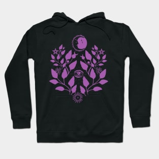 Whimsy Gothic - Wicca Pentagram - Purple Hoodie